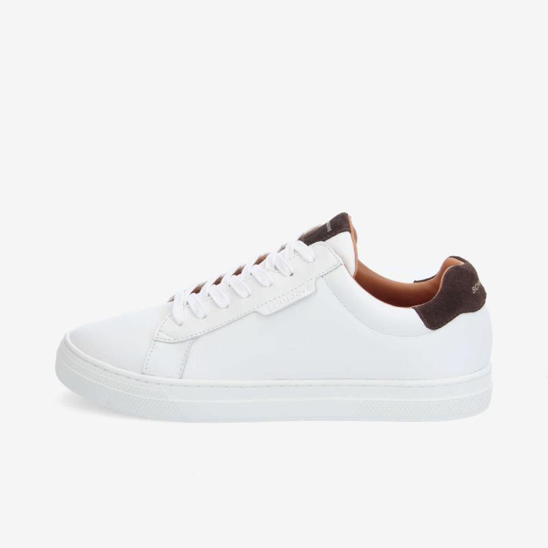 SPARKLE SNEAKER M - NAPPA/SUEDE - BLANC/CAFE
